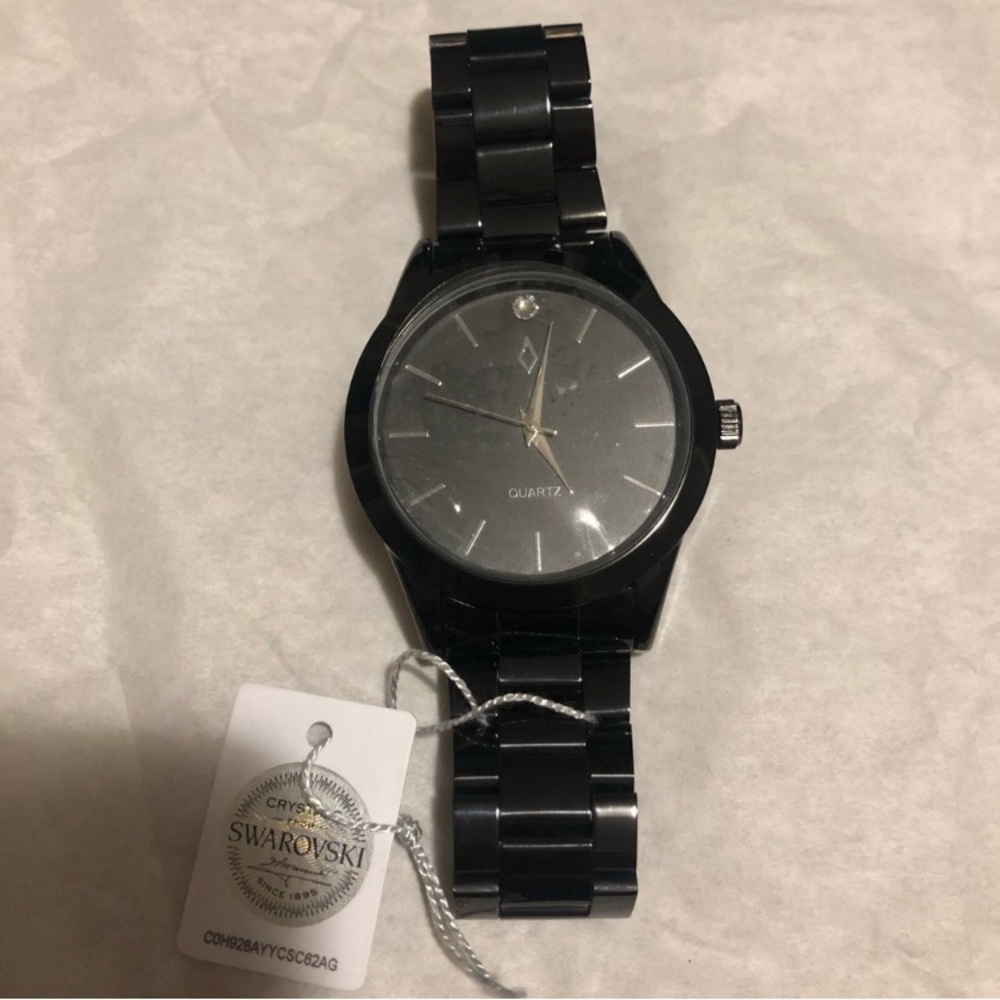 Men’s quartz watch with crystal swarski - Picture 2 of 3